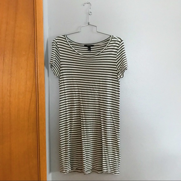 white striped t shirt dress